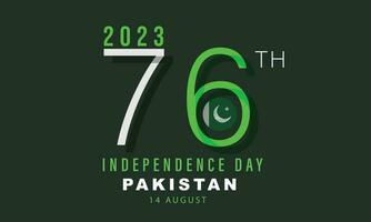 14e août content indépendance journée Pakistan. arrière-plan, bannière, carte, affiche, modèle. vecteur illustration.