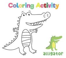 coloration animal feuille de travail page. amusement activité pour enfants. éducatif imprimable coloration feuille de travail. coloration activité pour les enfants. vecteur illustration.