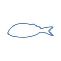 mignonne silhouette ligne poisson vecteur illustration icône. tropical poisson, mer poisson, aquarium poisson