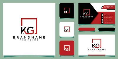 lettre kg vecteur logo. Accueil icône et symbole et affaires carte prime vecteur