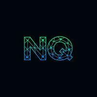 abstrait lettre nq logo conception avec ligne point lien pour La technologie et numérique affaires entreprise. vecteur
