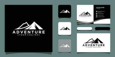 ancien Montagne logo et illustration Facile conception logo modèle et affaires carte prime vecteur