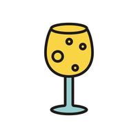 icône de style de remplissage de tasse de vin vecteur