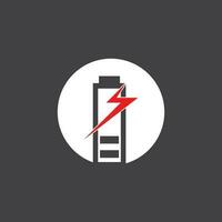 Puissance batterie énergie logo vecteur illustration