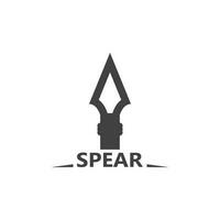 logo de lance et illustration de conception de vecteur de symbole