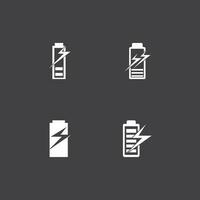 Puissance batterie énergie logo vecteur illustration