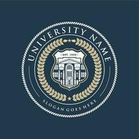 Université et Université école crêtes et logo emblèmes vecteur
