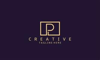 logo conception modèle. p lettre Créatif logo conception, prime logo vecteur p ou ip or couleur. magnifique logotype conception pour luxe entreprise marque. élégant identité conception dans d'or couleur.