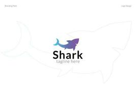 requin logo conception vecteur illustration