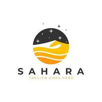 Sahara désert vecteur illustration logo