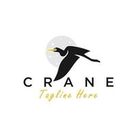 en volant aigrette oiseau logo vecteur illustration logo