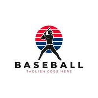 base-ball joueur vecteur illustration logo