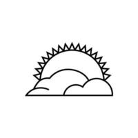 Soleil icône vecteur. été illustration signe. temps symbole ou logo. vecteur