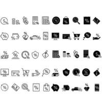 l'intérêt icône vecteur ensemble. pour cent illustration signe collection. crédit symbole ou logo.