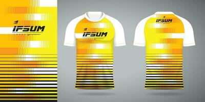 Jaune Jersey sport uniforme chemise conception modèle vecteur