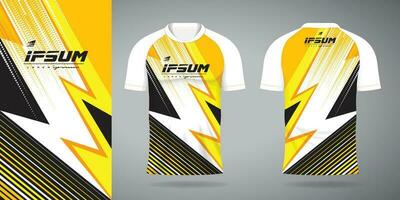 Jaune Jersey sport uniforme chemise conception modèle vecteur