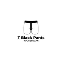 t noir un pantalon boxeur logo conception vecteur