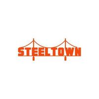 Steeltown pont logo conception vecteur