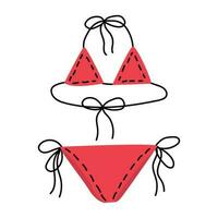 vecteur nager costume ensemble. plat style bikini illustration