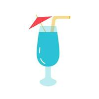 vecteur pina colada cocktail dans verre illustration