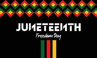 juneteenth jour, fête liberté, émancipation journée dans 19 juin, Afro-américain histoire et patrimoine. vecteur