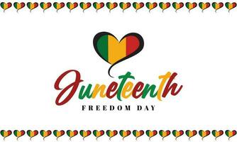 juneteenth jour, fête liberté, émancipation journée dans 19 juin, Afro-américain histoire et patrimoine. vecteur