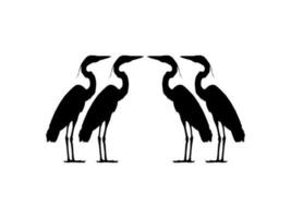 troupeau de le noir héron oiseau, egretta ardesiaca, aussi connu comme le noir aigrette silhouette pour art illustration, logo, pictogramme, site Internet, ou graphique conception élément. vecteur illustration