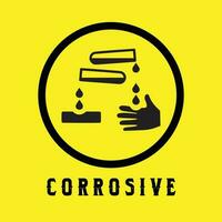 corrosif symbole le illustration vecteur