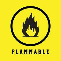 inflammable symbole le illustration vecteur