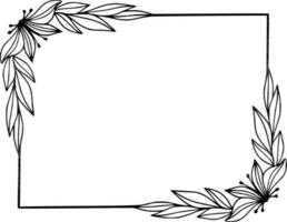 floral carré Cadre illustration vecteur