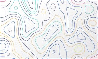 Vecteur de conception abstraite carte topographique colorée