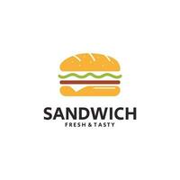 sandwich logo modèle avec vecteur concept