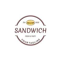 sandwich logo modèle avec vecteur concept