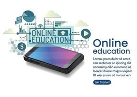 modèle de page de destination pour l'éducation en ligne vecteur