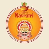 illustration vectorielle d & # 39; un fond pour une célébration heureuse de navratri vecteur