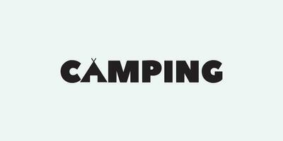 camping logo conception pour identité marque vecteur