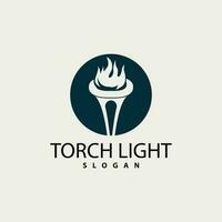 torche logo, olympique flamme vecteur, Facile minimaliste conception modèle illustration vecteur