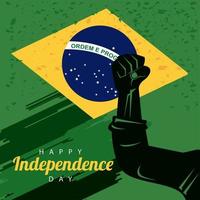 Brésil joyeuse fête de l'indépendance vecteur