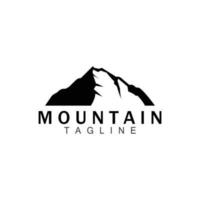 Montagne logo, Facile silhouette conception, la nature paysage vecteur icône, illustration modèle