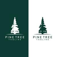 pin arbre logo, vert plante vecteur, arbre silhouette conception, icône, illustration, modèle vecteur