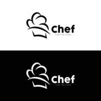 logo de chapeau de chef, collection de chapeaux de chef faits à la main de vecteur de cuisine, conception de marque de produit