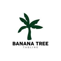 banane arbre logo, fruit arbre plante vecteur, silhouette conception, modèle illustration vecteur