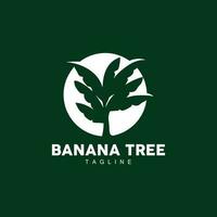 banane arbre logo, fruit arbre plante vecteur, silhouette conception, modèle illustration vecteur
