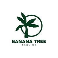 banane arbre logo, fruit arbre plante vecteur, silhouette conception, modèle illustration vecteur