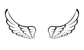 vecteur ange ailes ligne art style