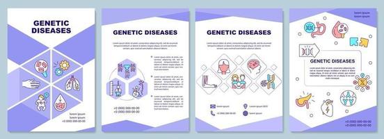 modèle de brochure sur les maladies génétiques vecteur