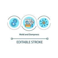 icône de concept de moisissure et d & # 39; humidité vecteur