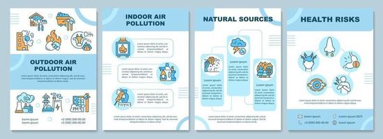 modèle de brochure sur la pollution de l'air vecteur