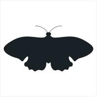 papillon silhouette icône isolé sur blanc Contexte vecteur