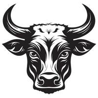 vache tête mascotte logo vecteur